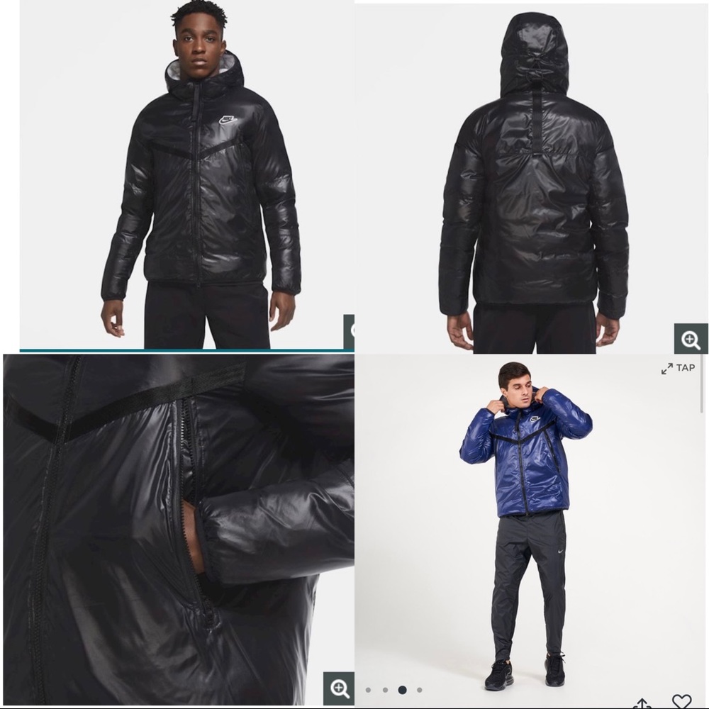 Nike New men's XXL black puffy jacket coat warm